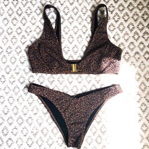 Kendall & Kylie Cheetah Print Bathing Suit Set
